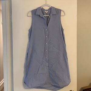 J Crew Sleeveless Shirtdress